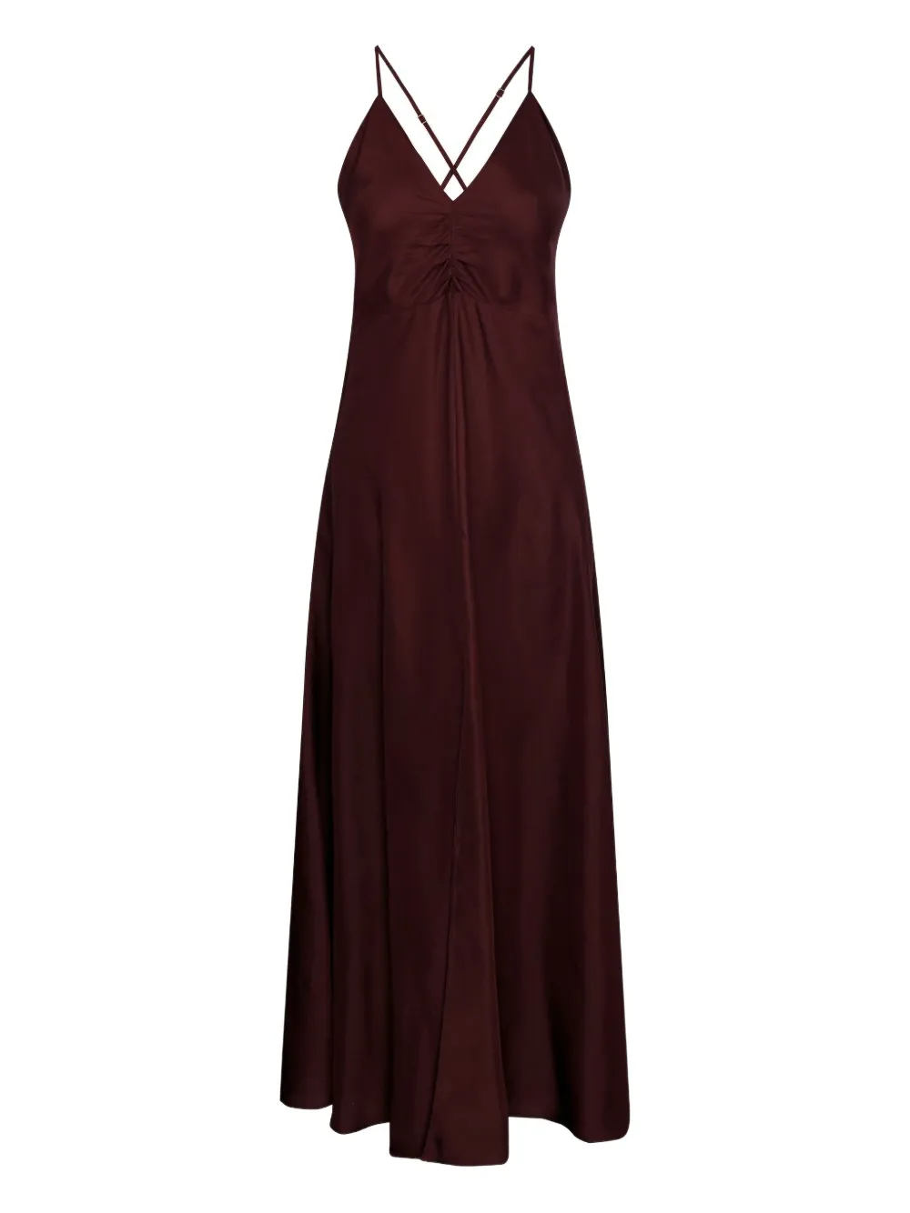 Shop Forte Forte Strappy Midi Dress In Red