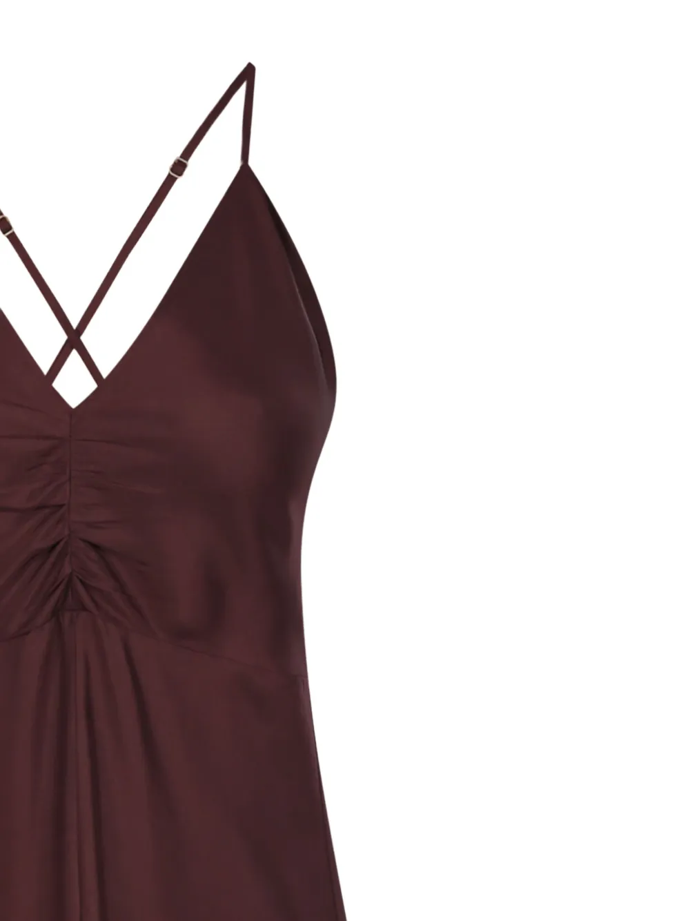 Shop Forte Forte Strappy Midi Dress In Red