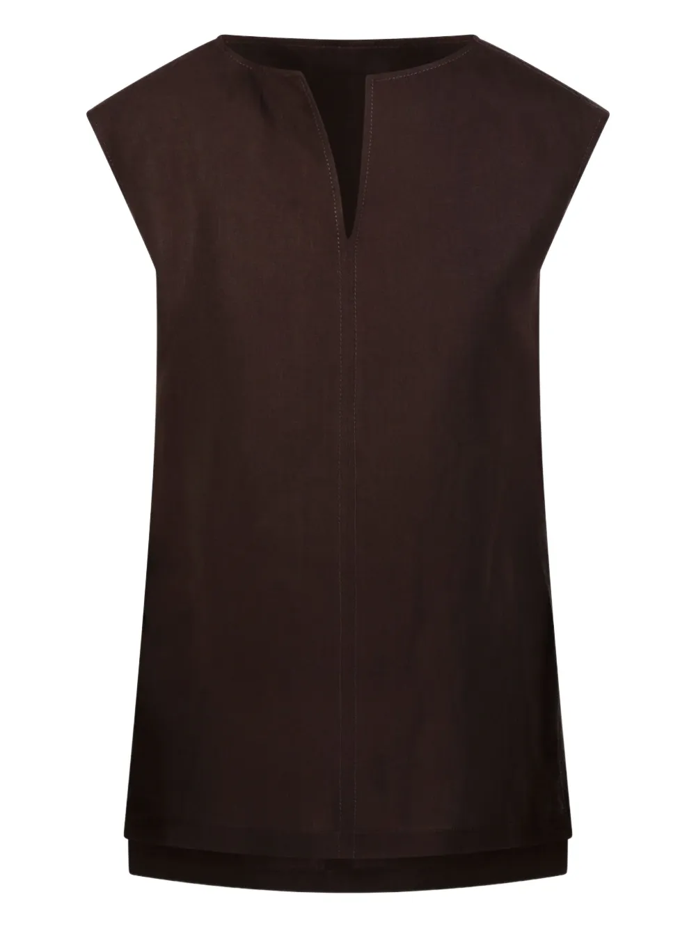 Max Mara sleeveless tunic top | Brown | Image 1