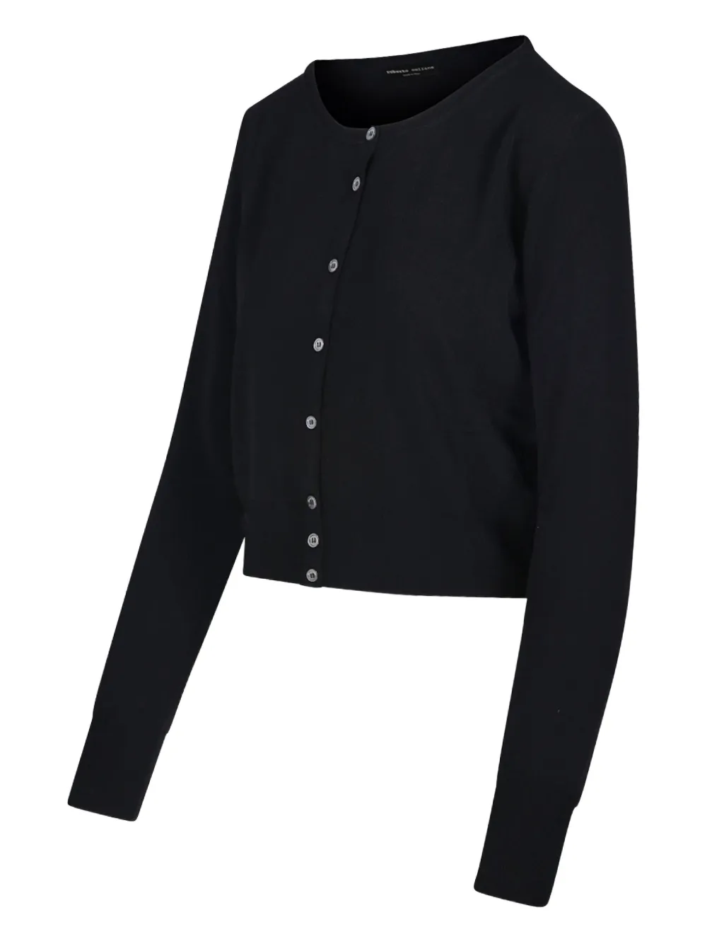 Roberto Collina Fijngeribbeld vest Zwart