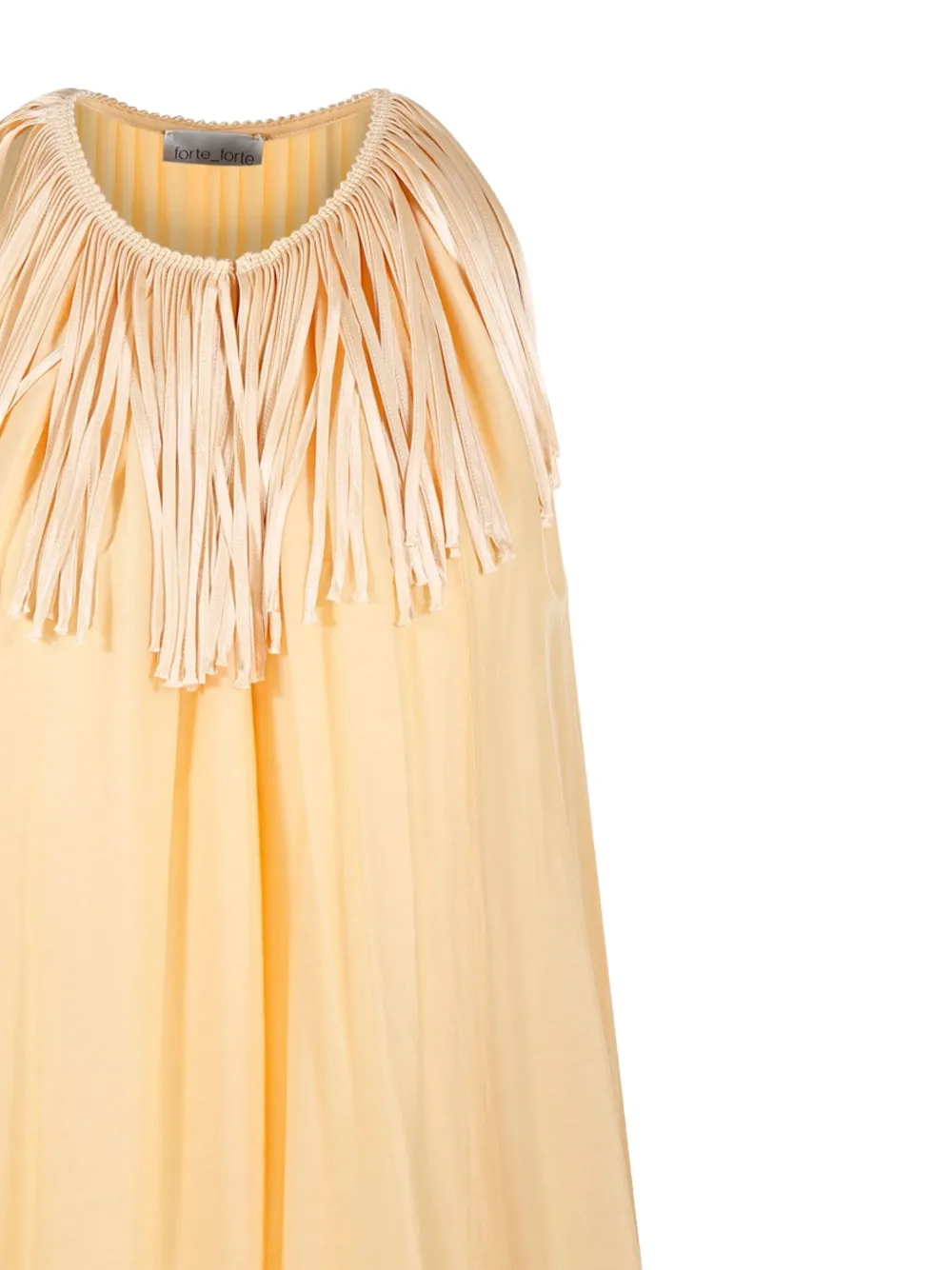 Shop Forte Forte Fringe-detail Maxi Dress In Neutrals