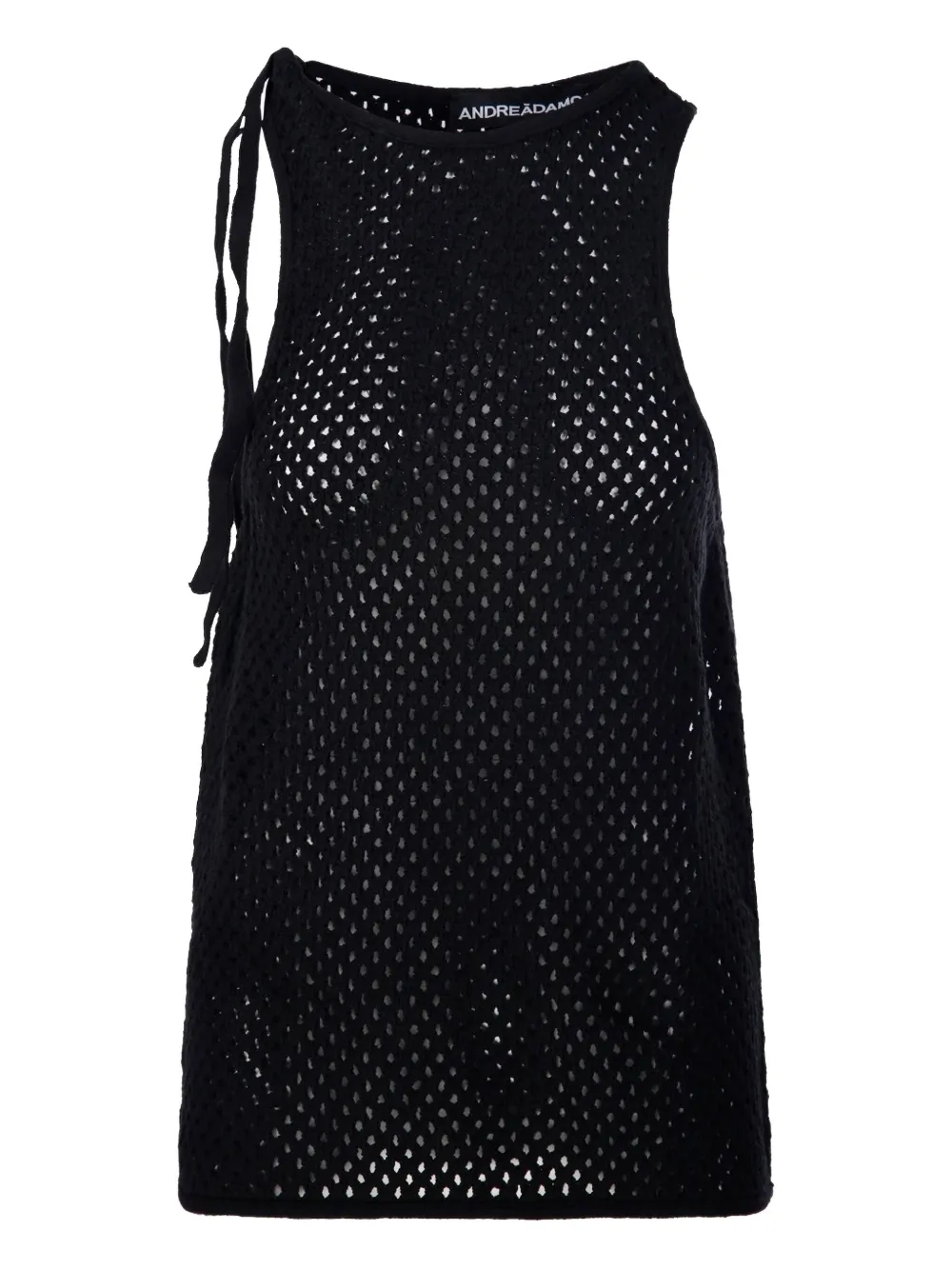 ANDREĀDAMO mesh sleeveless top | Black | Image 1