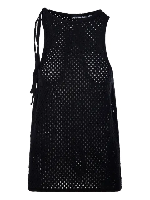 ANDREĀDAMO mesh sleeveless top