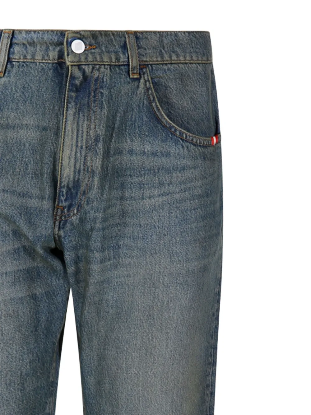AMISH Katoenen straight jeans Blauw