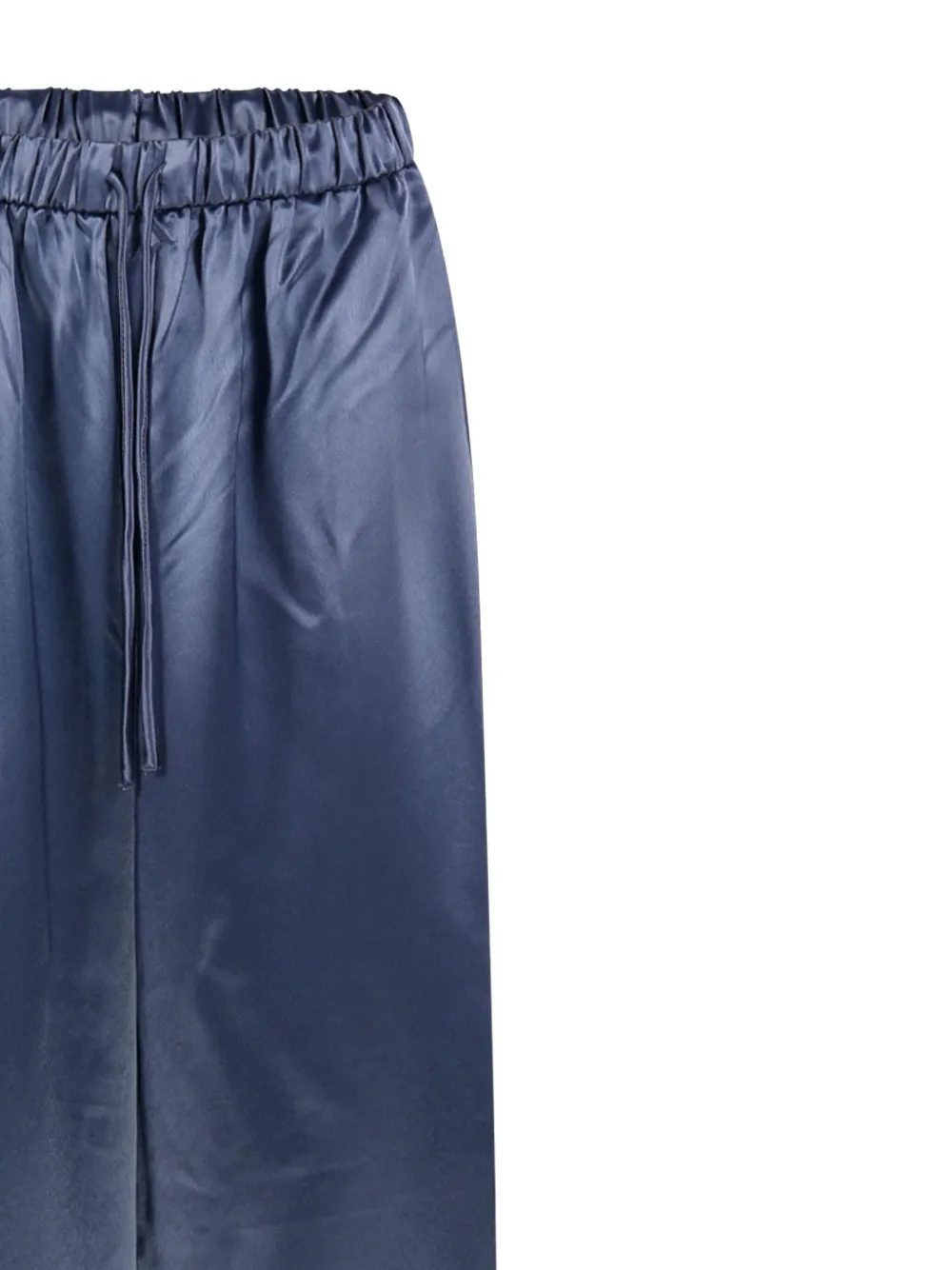 By Malene Birger Clorella satijnen broek met wijde pijpen Blauw