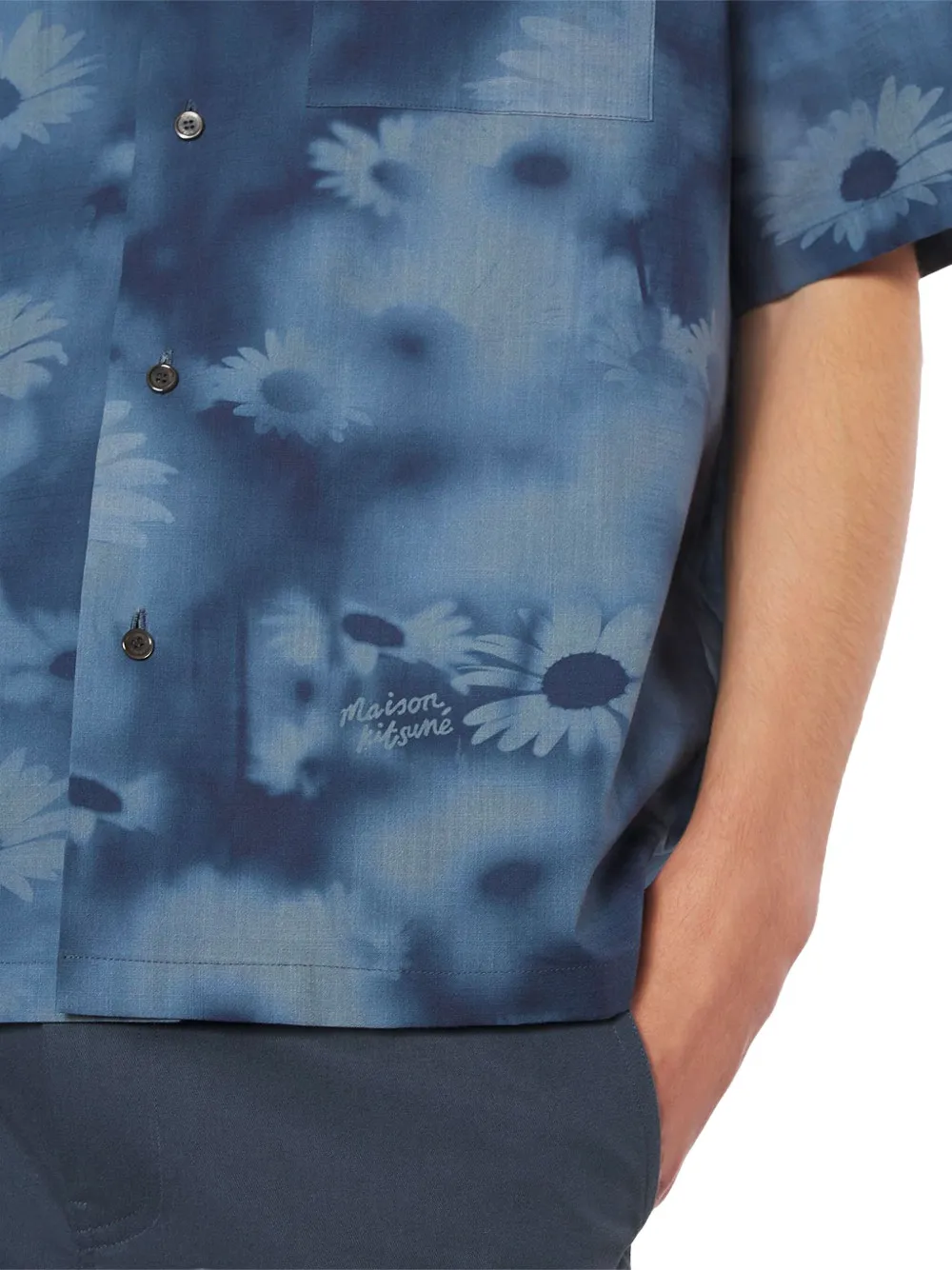MAISON KITSUNÉ DAISY FIELDS-PRINT SHIRT