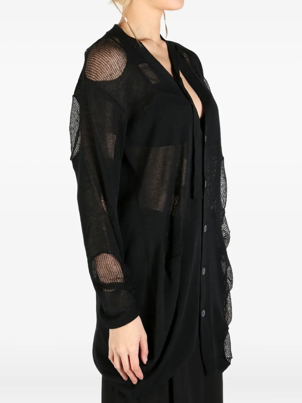 Yohji Yamamoto knitted cardigan Zwart
