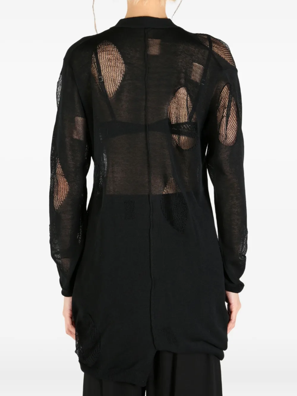 Yohji Yamamoto knitted cardigan Zwart