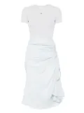Givenchy Bi-material draped midi dress - Blue