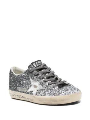 Golden Goose Femme Sneakers Running Sole – Blanc Argent 10359