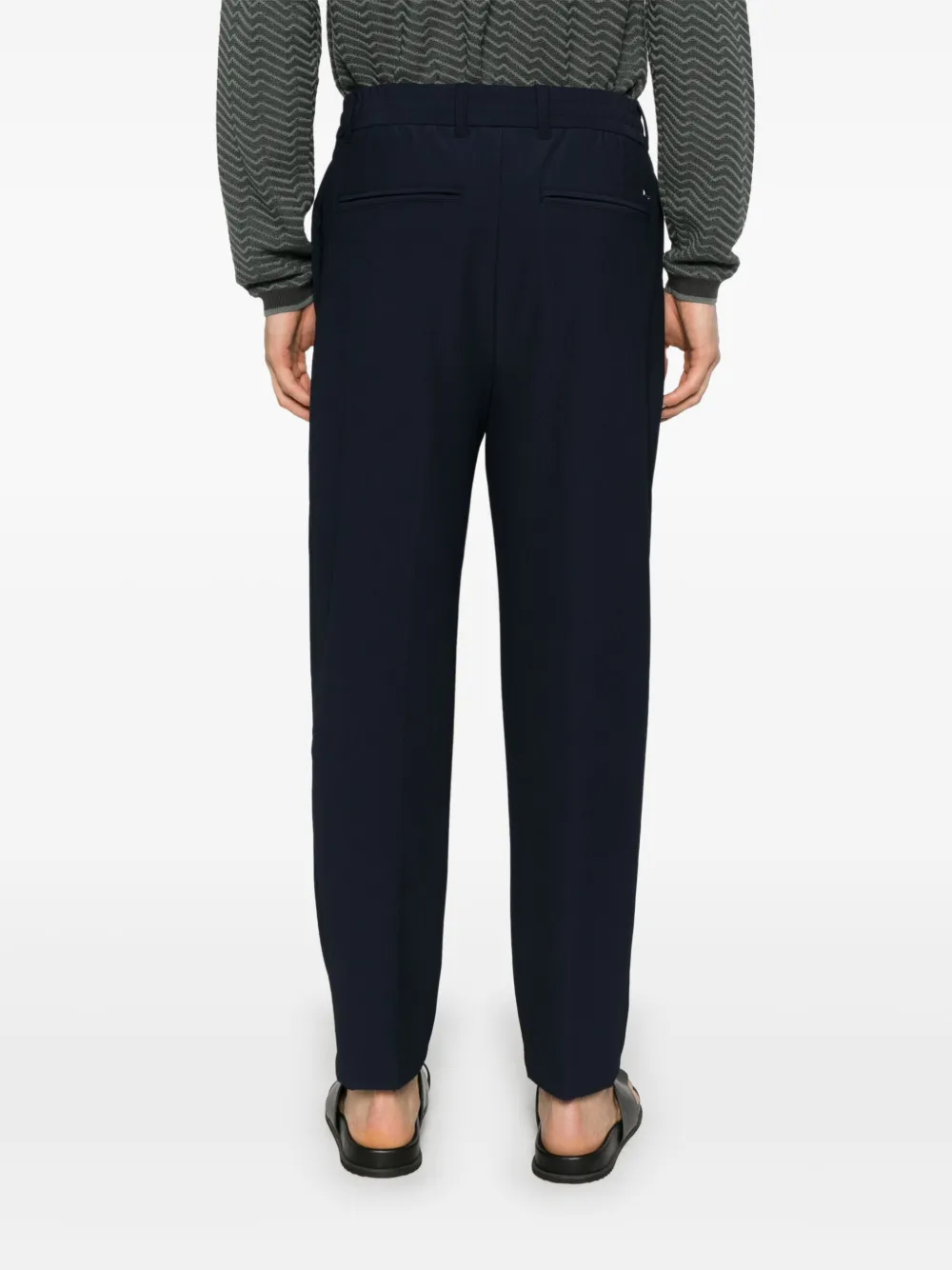 Emporio Armani Geribbelde broek Blauw