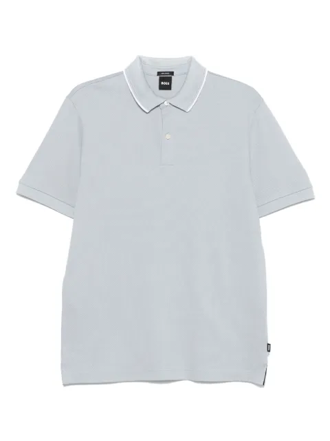 BOSS textured polo shirt