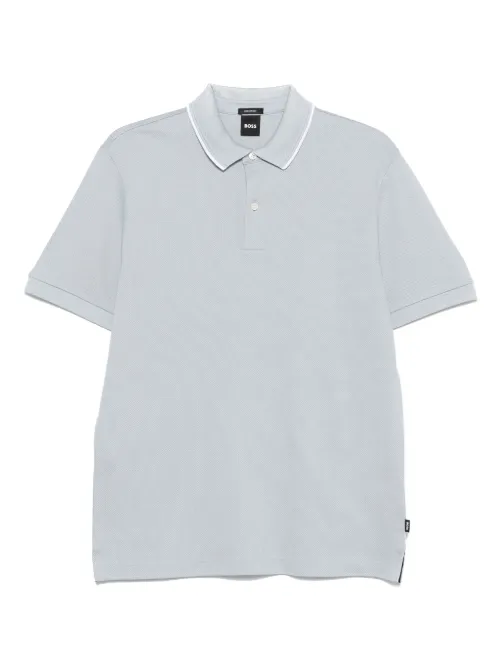 BOSS t-shirt boutonné - Bleu - BOSS - Modalova