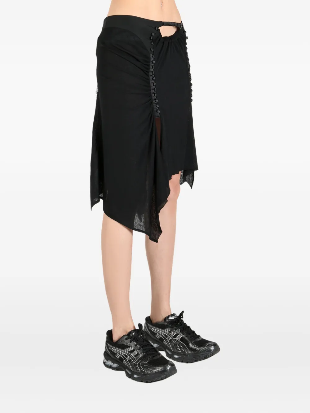 Hyein Seo ruched mini skirt Zwart
