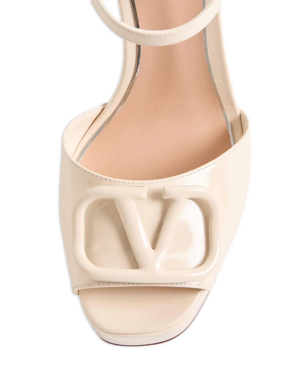 Valentino Garavani vlogo sandalen met plateauzool Beige