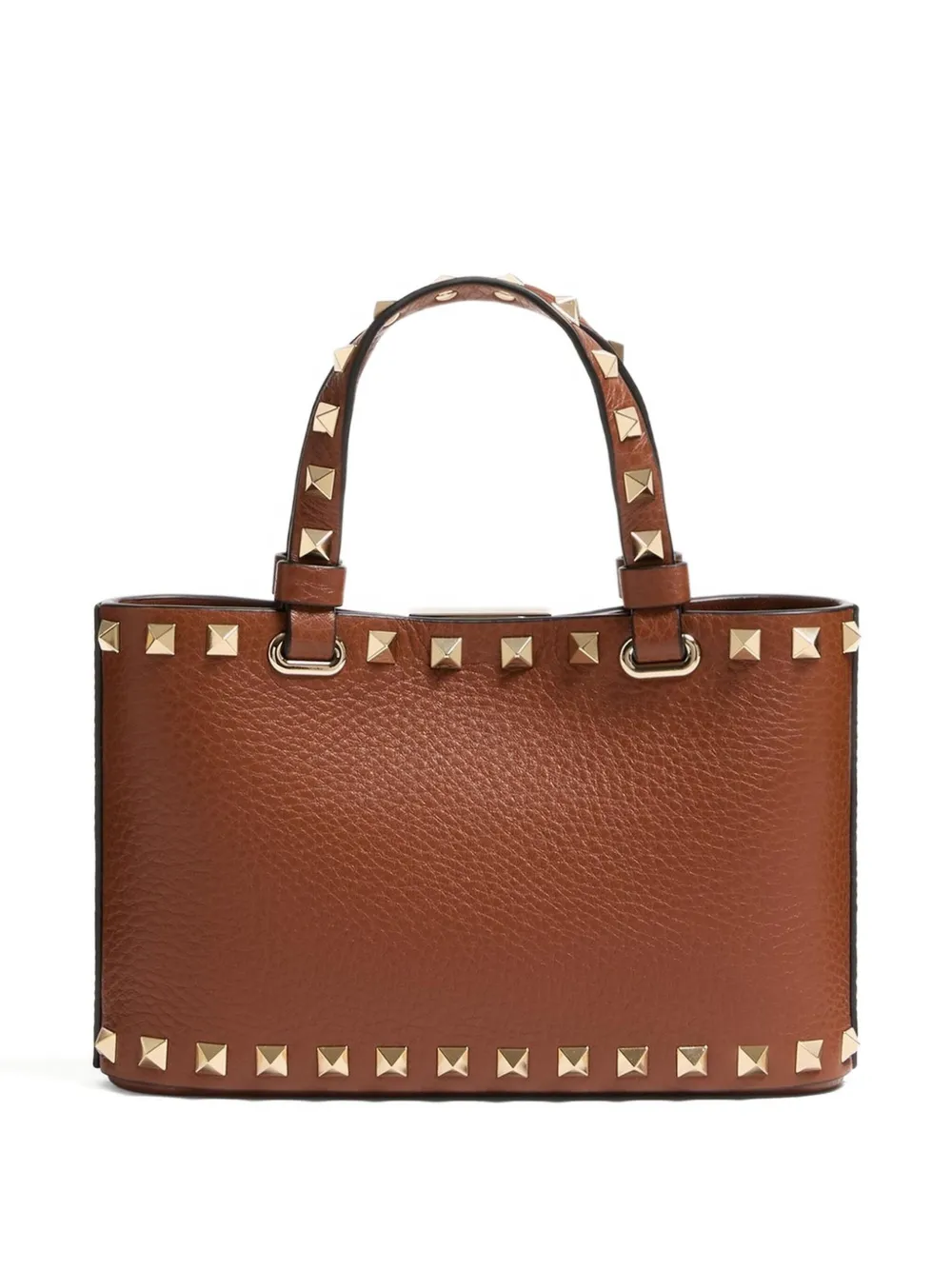 Valentino Garavani Mini Rockstud verfraaide shopper - Bruin