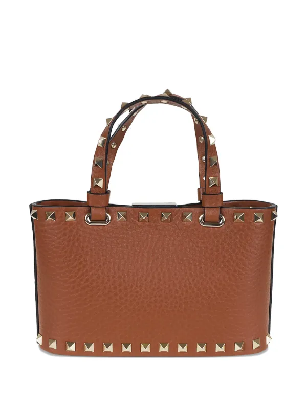 Valentino Garavani ミニ ロックスタッズ トートバッグ | ブラウン