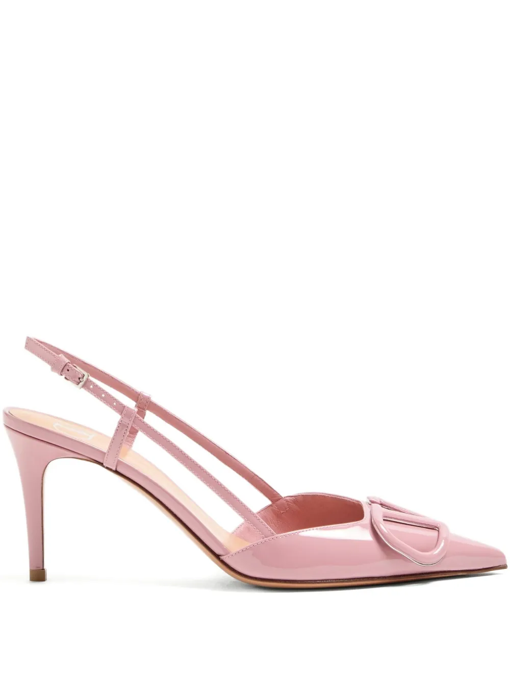 Valentino 80mm V-logo Signature Slingback Pumps In Pink