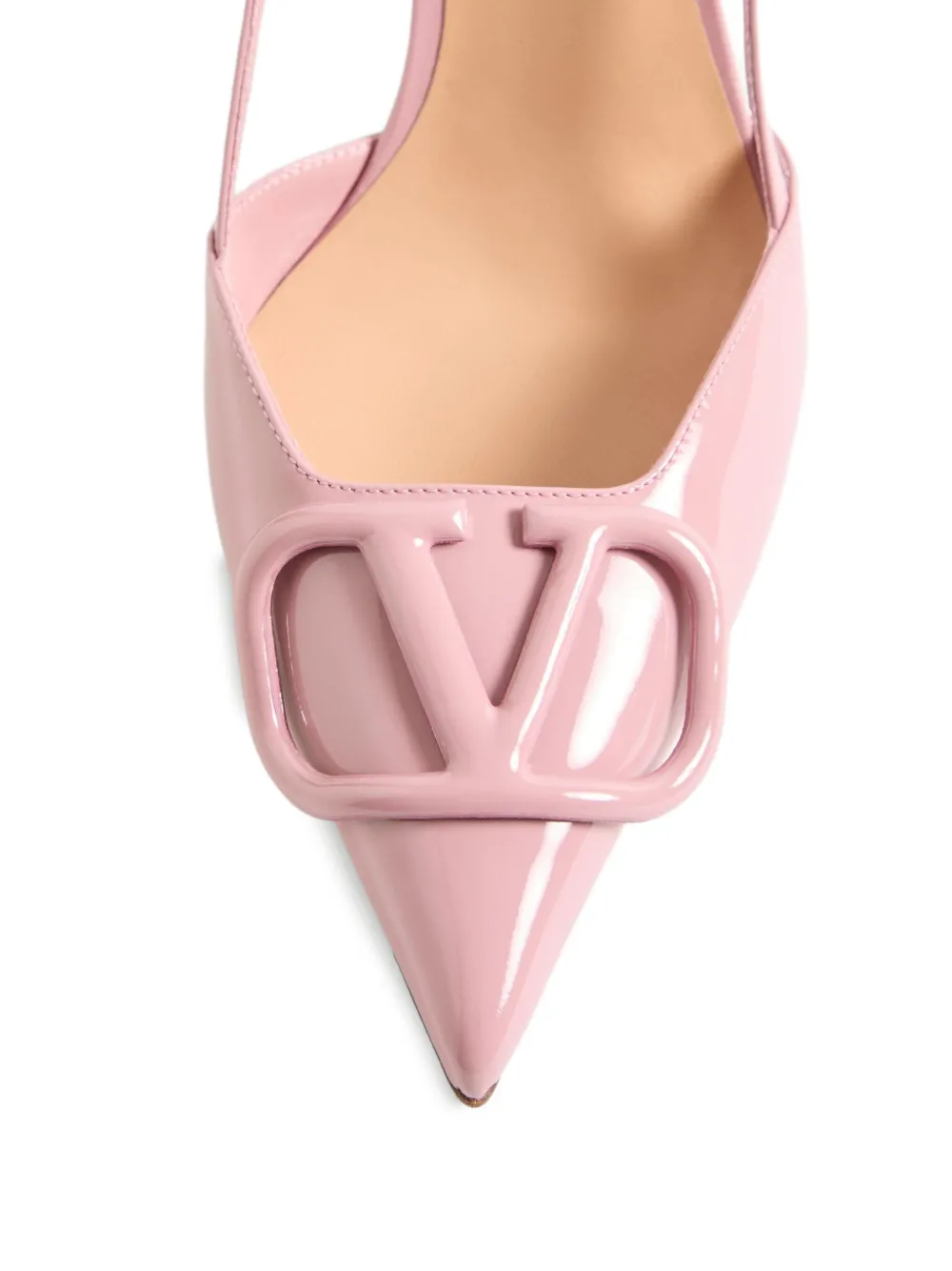 Valentino 80mm V-logo Signature Slingback Pumps In Pink