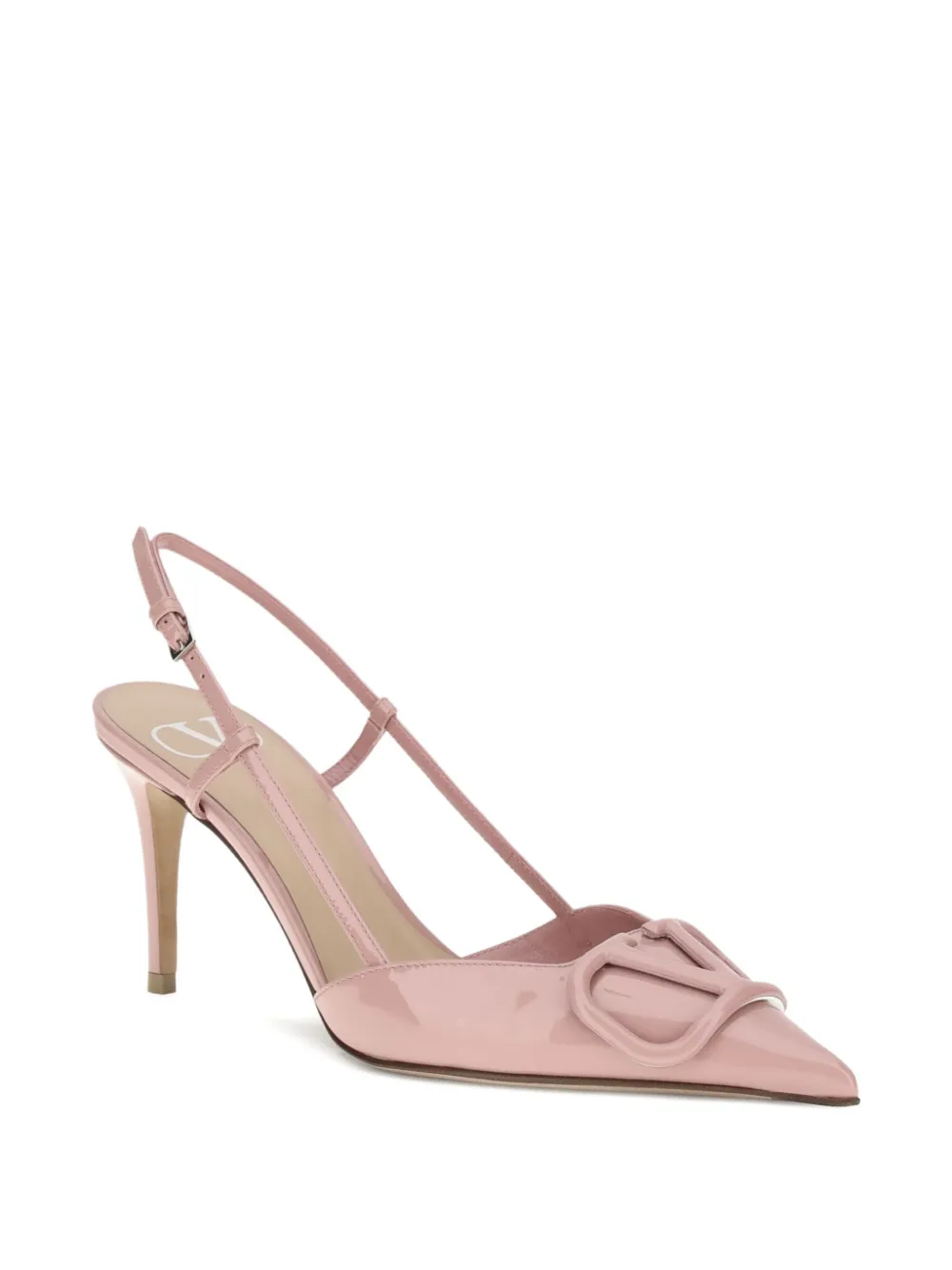 Valentino Garavani 80mm VLogo Signature slingback pumps Roze
