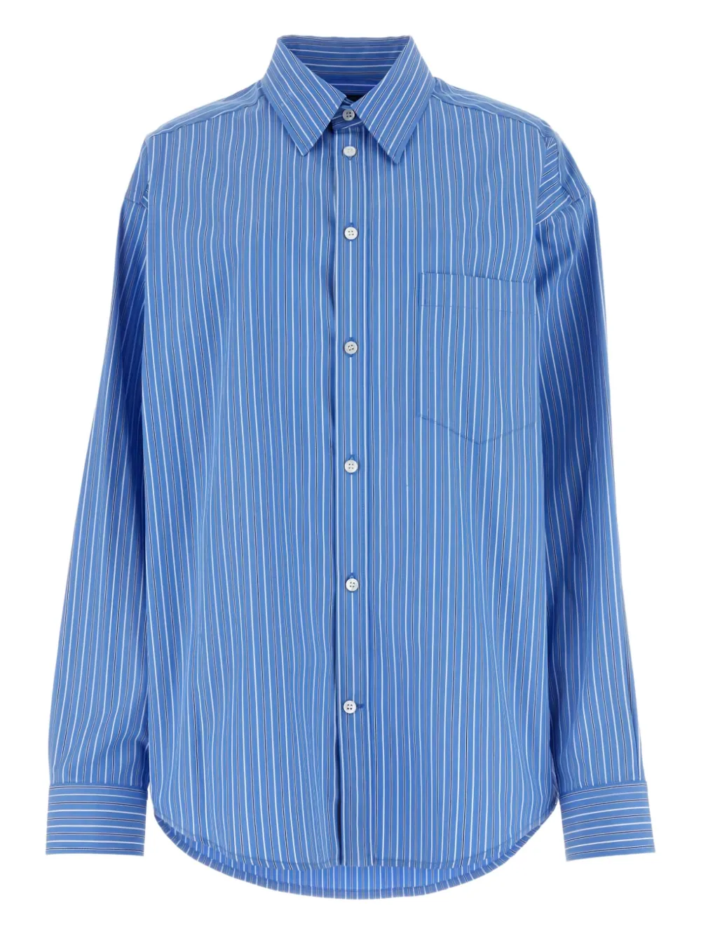 Balenciaga camisa con botones y rayas estampadas | azul | Image 1