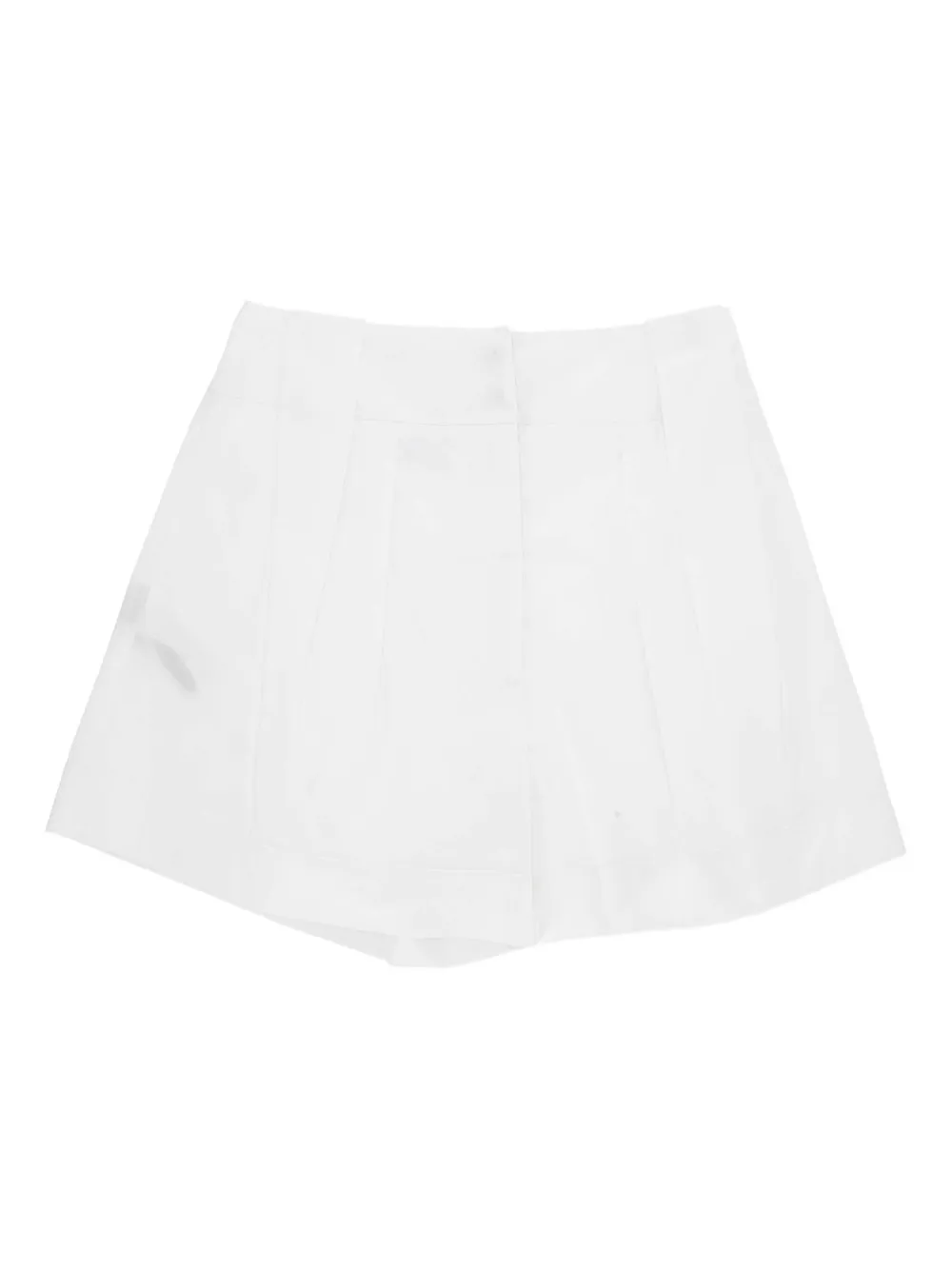pleated button shorts