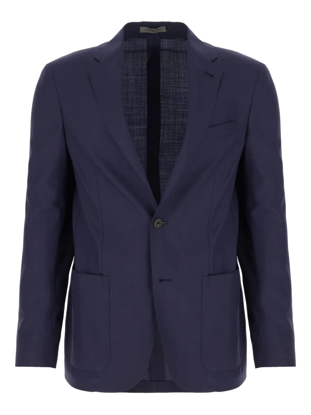 Corneliani patch pocket wool blazer Blauw