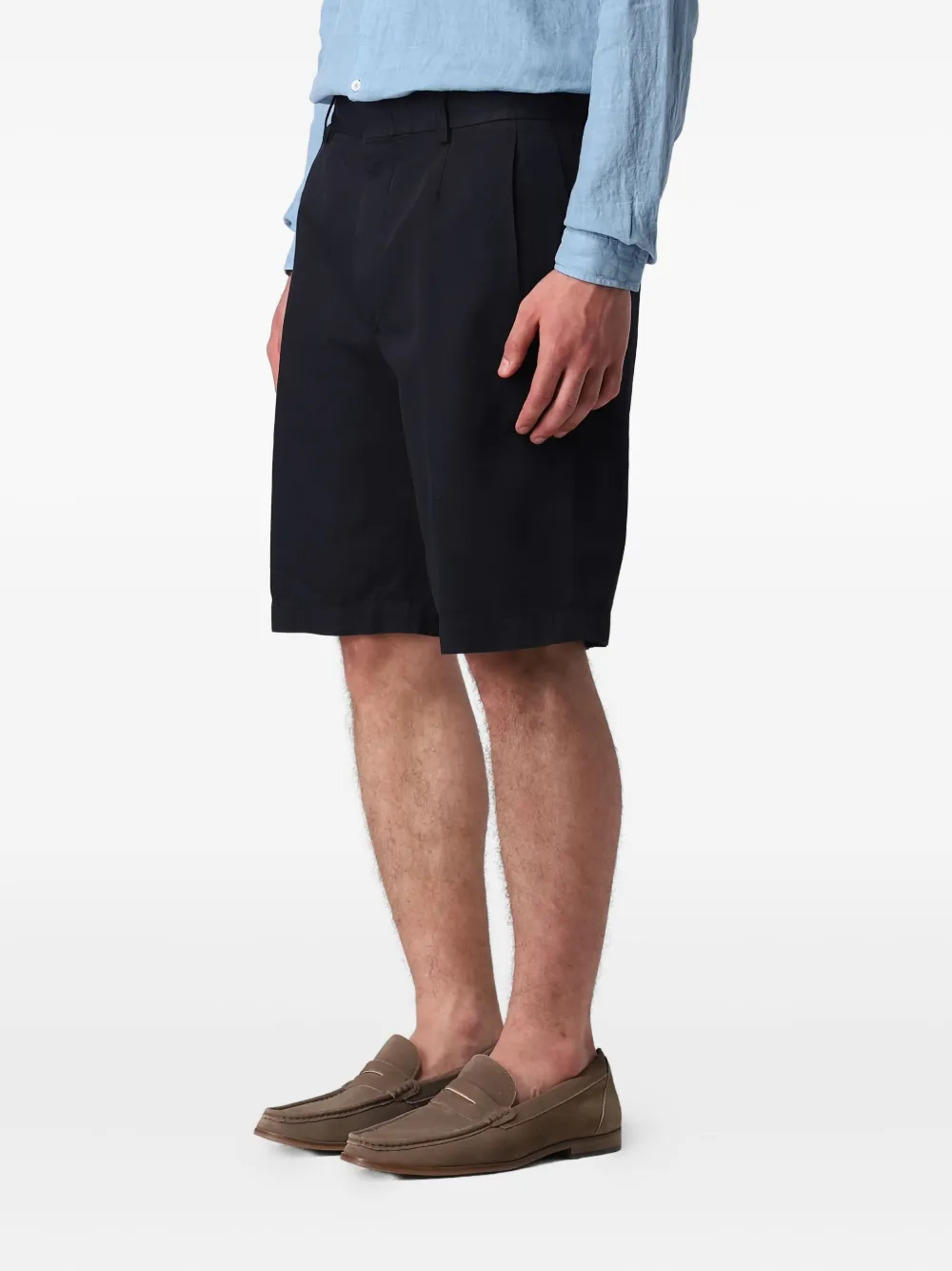 Zegna pleated cotton linen shorts | Tailored Shorts | Image 2