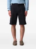 Zegna pleated cotton linen shorts - Blue