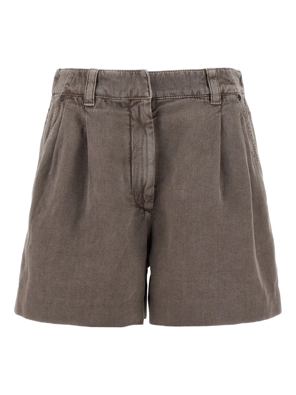 Shop Brunello Cucinelli Pleat-detail Shorts In Brown