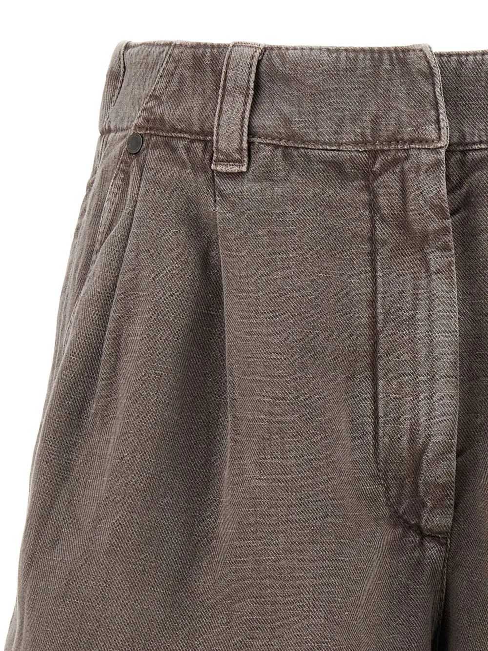 Shop Brunello Cucinelli Pleat-detail Shorts In Brown