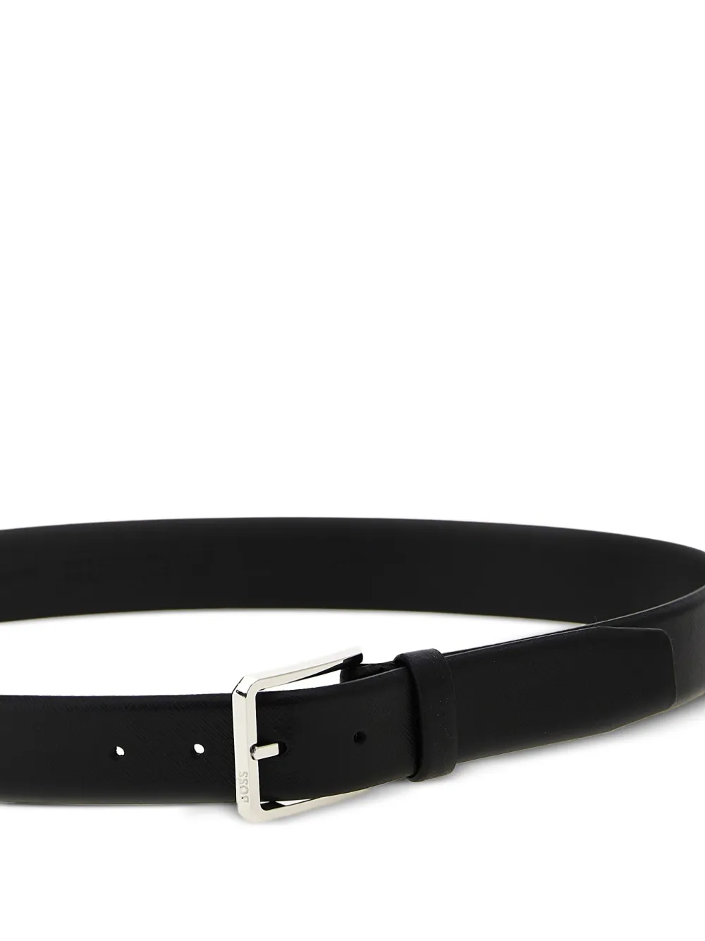 BOSS Caleb gladde leren riem Zwart