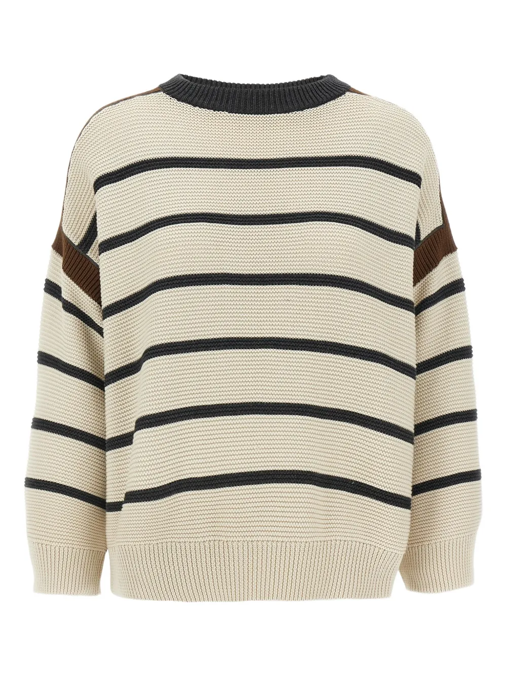Brunello Cucinelli Trui met monilidetail Beige