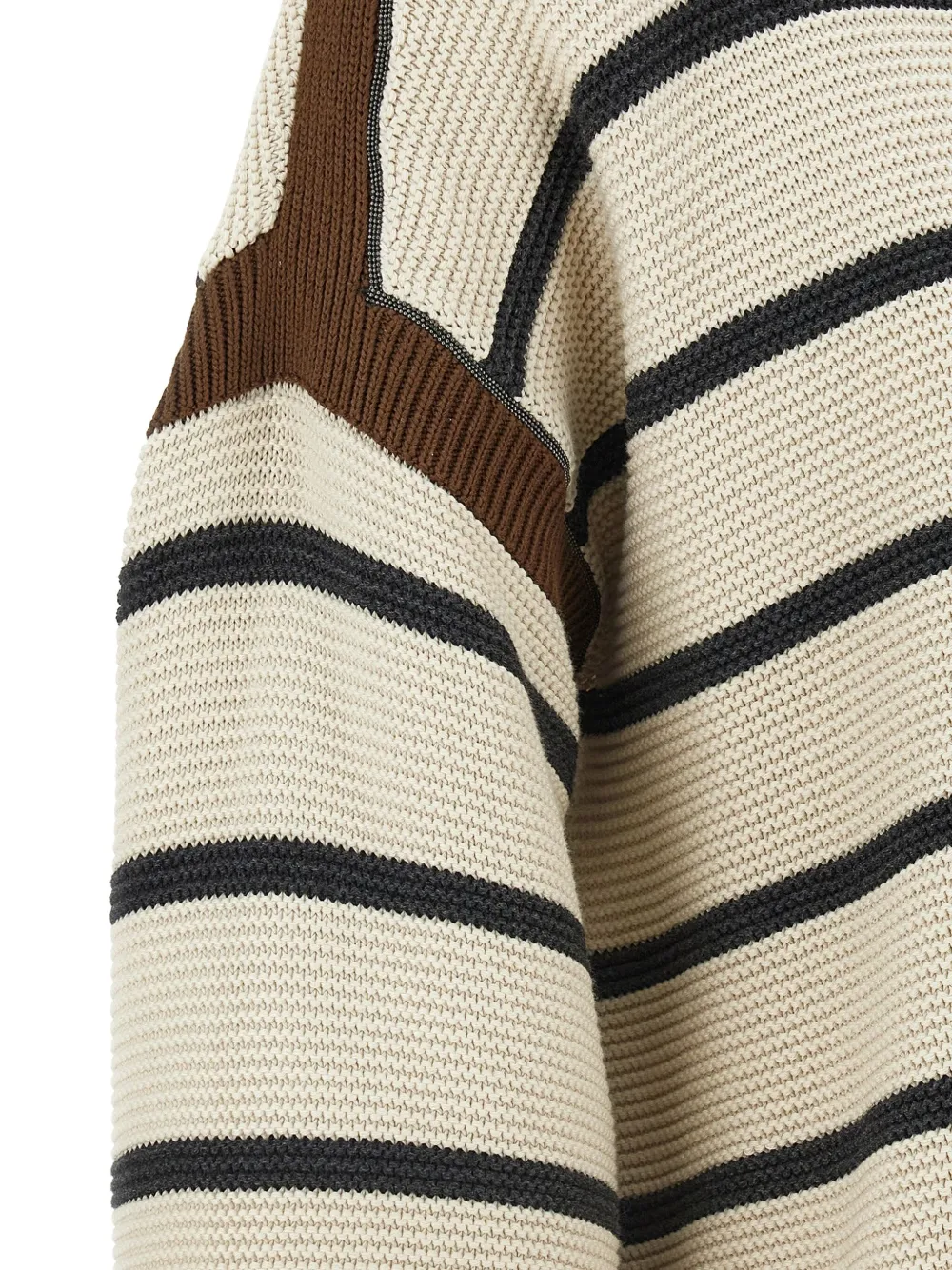 Brunello Cucinelli Monile Sweater Sweaters And Cardigans Beige In Neutrals