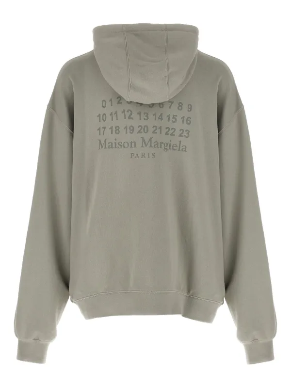 Maison Margiela numbers-print Hoodie | Grey | FARFETCH
