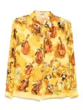 Hermès Pre-Owned 1990-2000s graphic-print shirt - Yellow