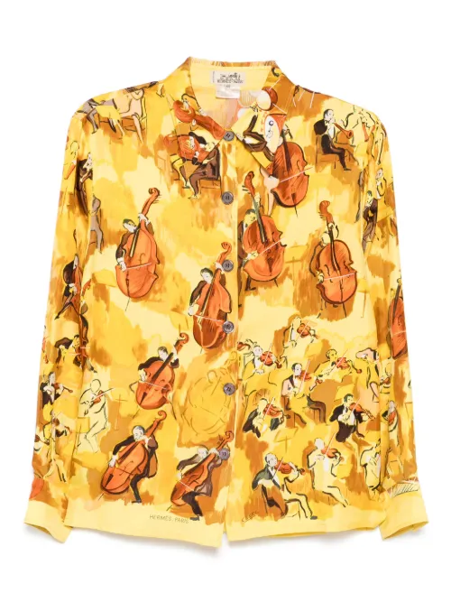 Chemise à imprimé graphique (années 1990-2000) - Hermès Pre-Owned - Modalova