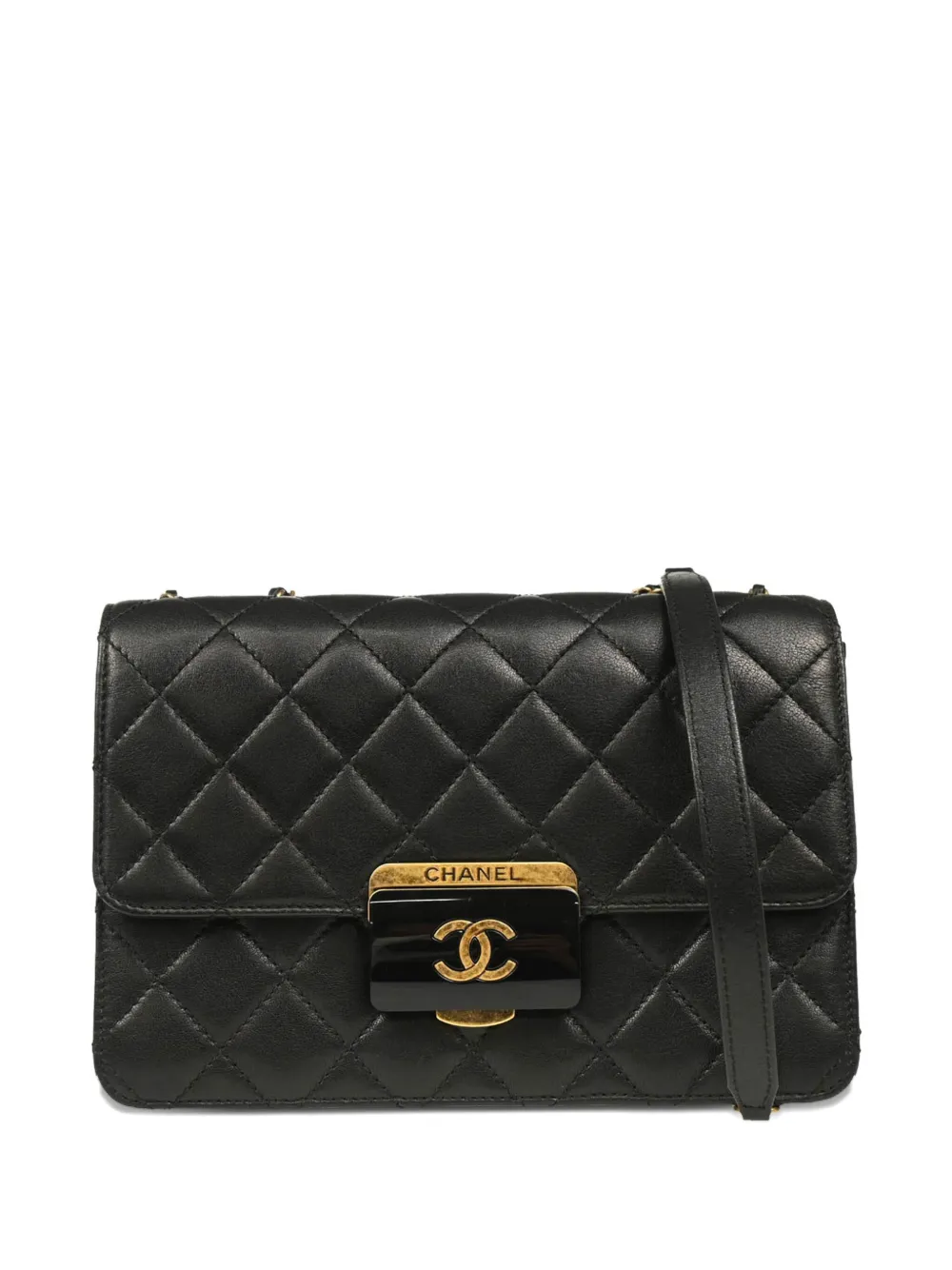 CHANEL Pre-Owned 2016 ビューティーロック ショルダーバッグ - ブラック CHANEL Pre-Owned 2016 ビューティーロック ショルダーバッグ - ブラック