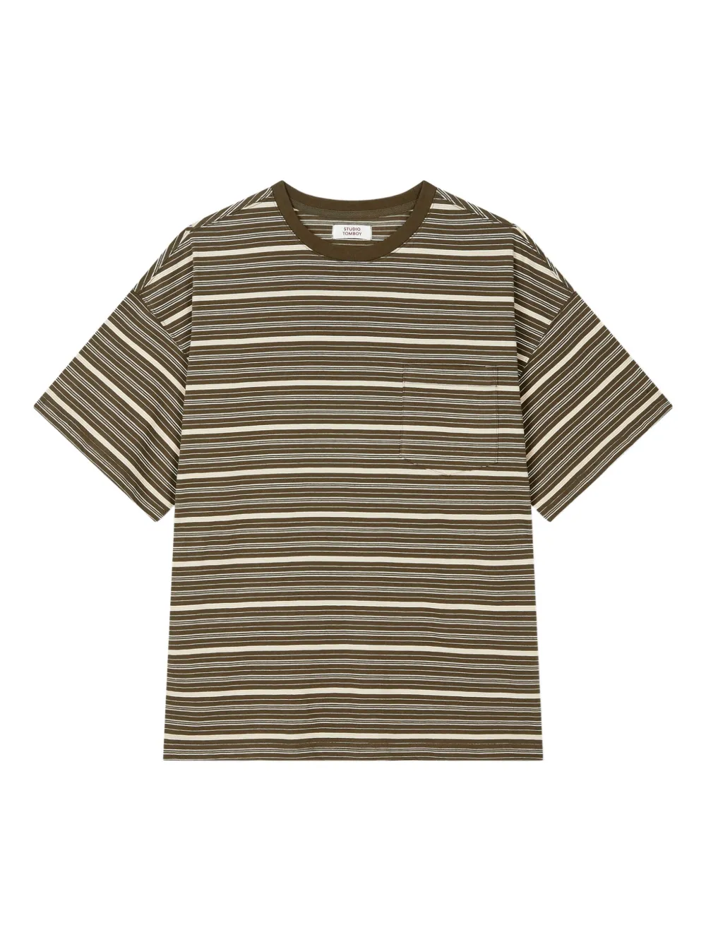 STUDIO TOMBOY striped short-sleeve t-shirt | Green | Image 1