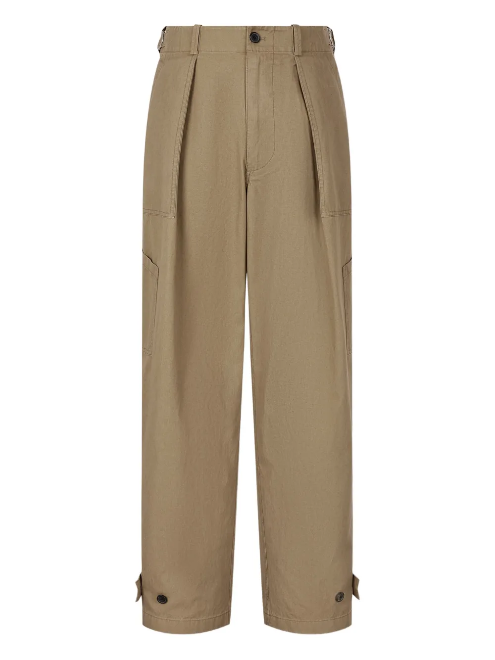 TOMBOY pleat-detailed cargo trousers | Brown | Image 1