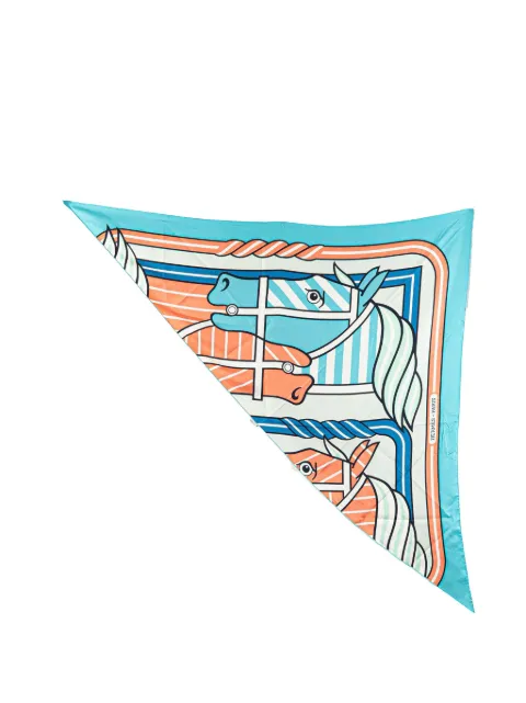 Hermès Pre-Owned mascada Quadrige Bayadere Giant Triangle del siglo XX