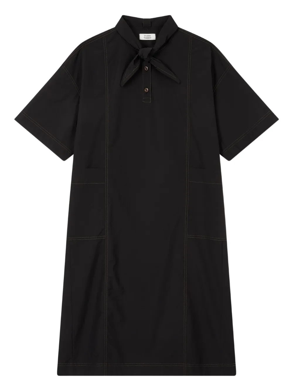 STUDIO TOMBOY collared dress Zwart