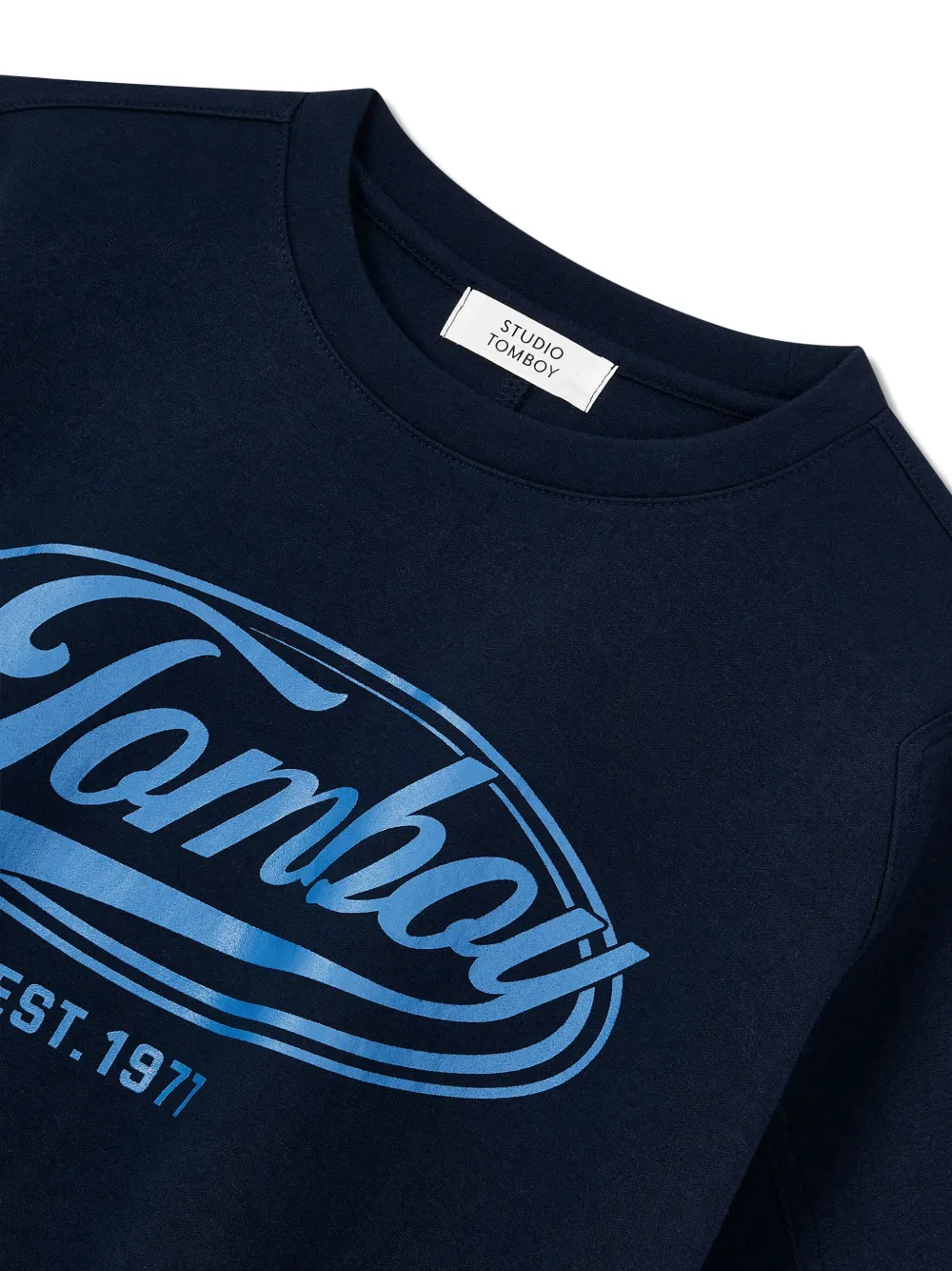 STUDIO TOMBOY graphic-logo cropped t-shirt Zwart