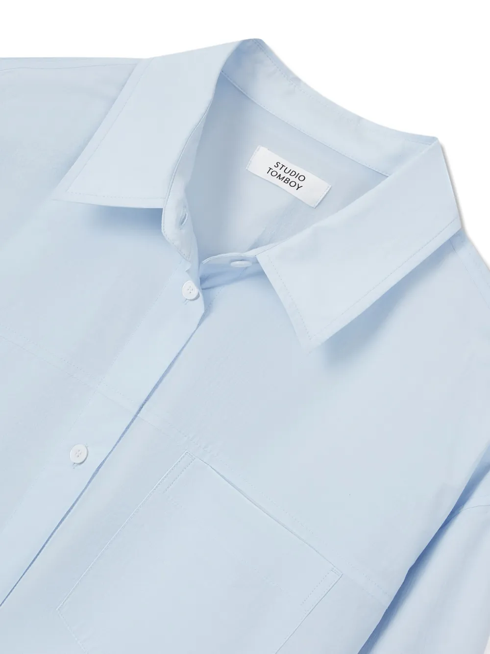 STUDIO TOMBOY Popeline blouse Blauw