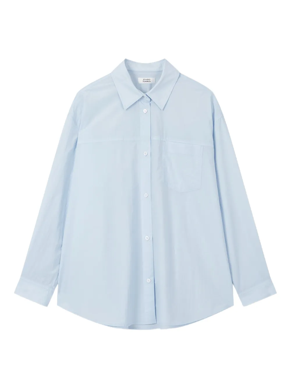 STUDIO TOMBOY Popeline blouse Blauw