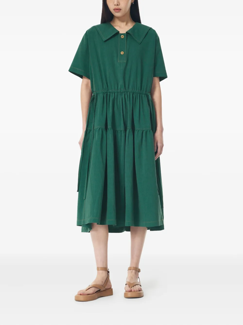 STUDIO TOMBOY tiered button-up shirt dress | Day Dresses | Image 2