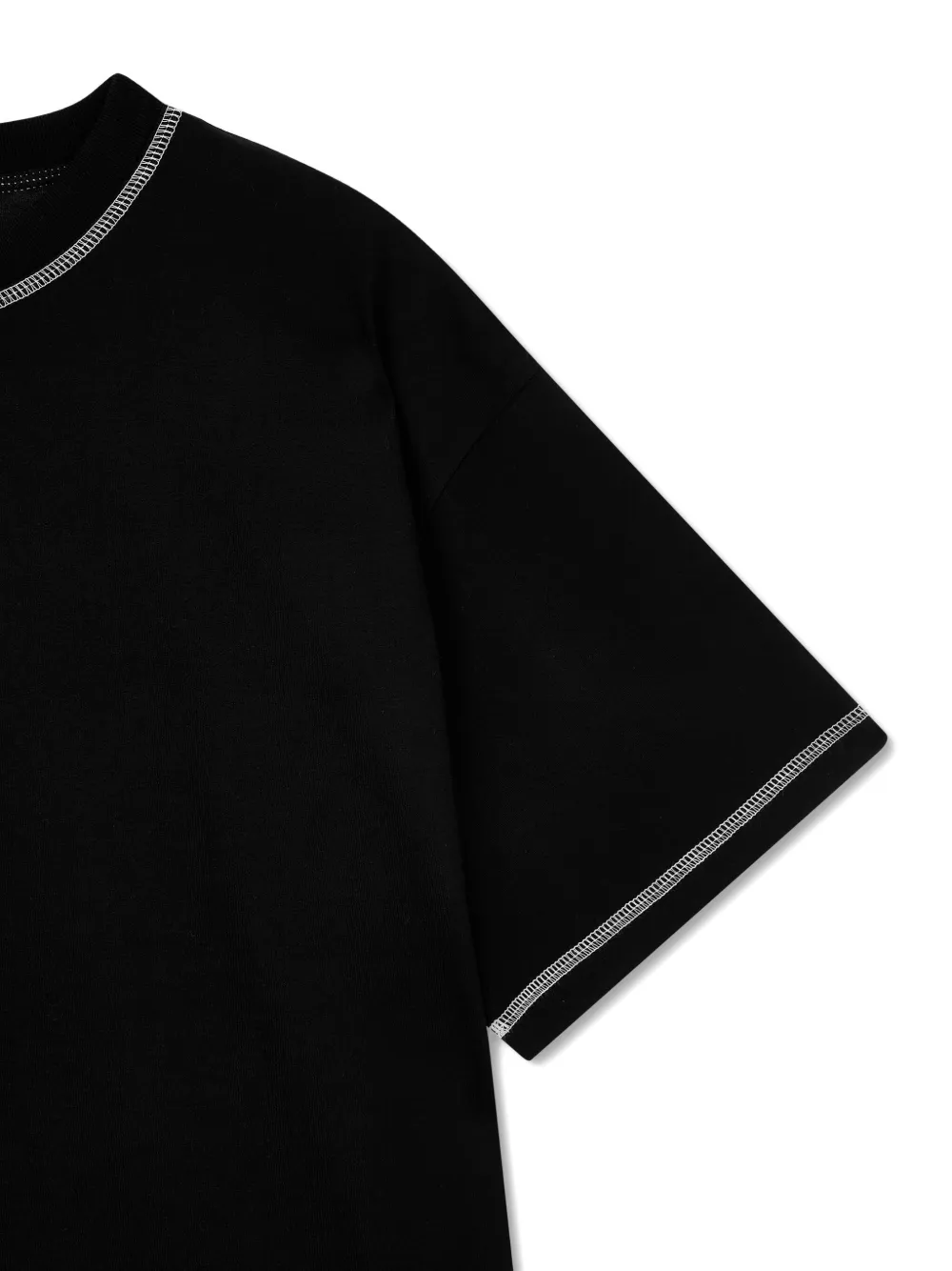 STUDIO TOMBOY T-shirt met contrasterend stiksel Zwart