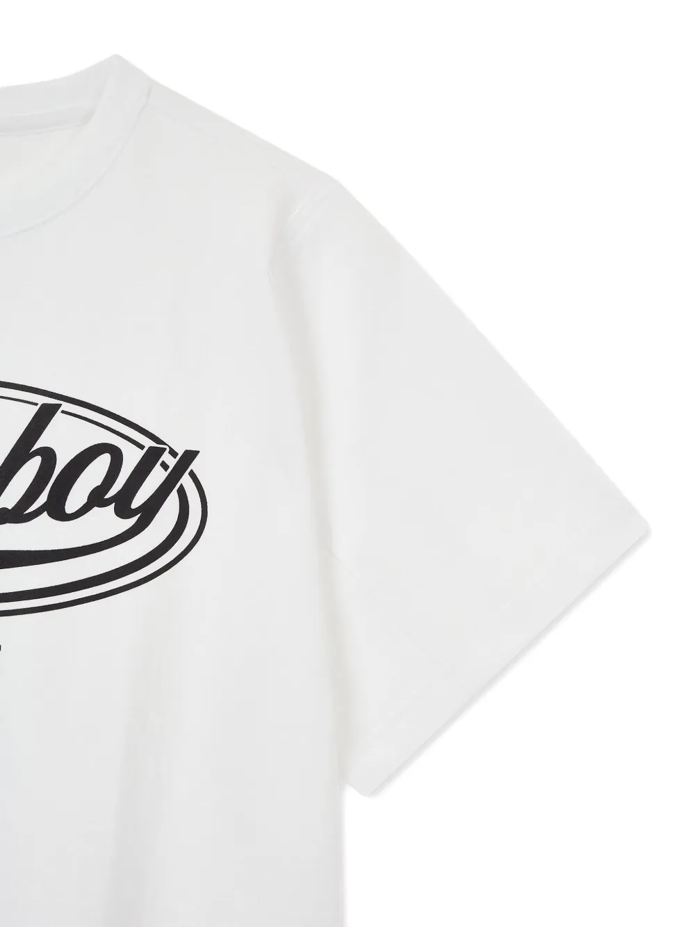 STUDIO TOMBOY Cropped T-shirt met logoprint Wit