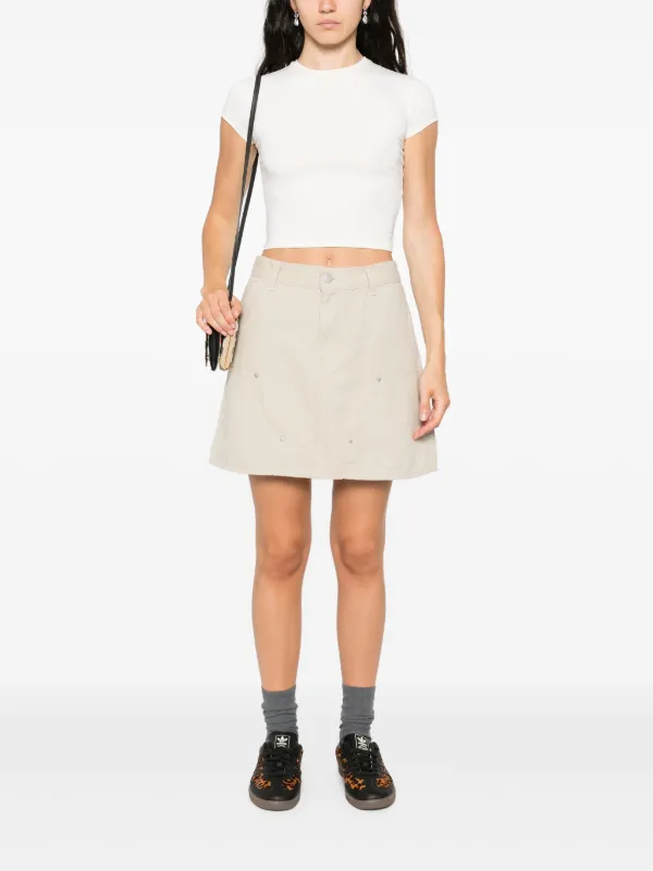 Carhartt WIP Maeve Double Mini Skirt | Neutrals | FARFETCH AU