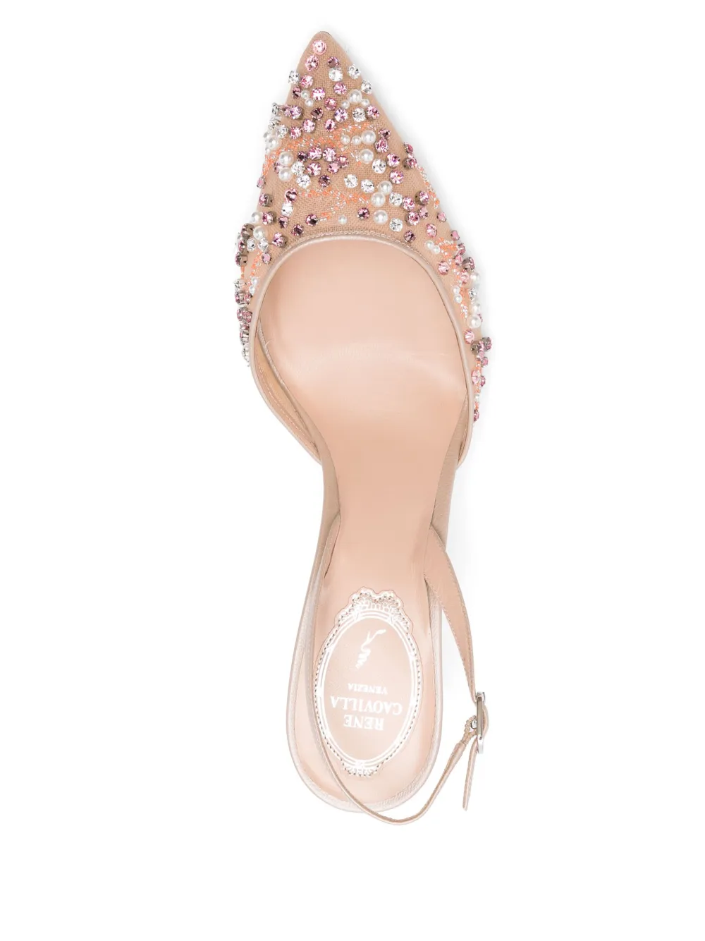 René Caovilla 85mm Cinderella pumps Pink